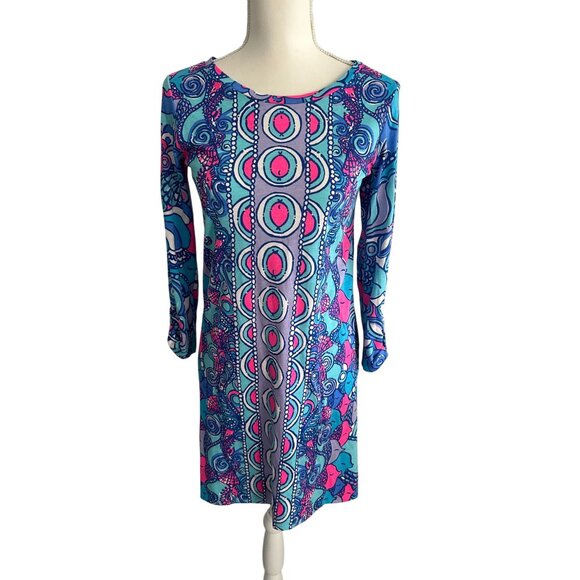 LILLY PULITZER Shell Print Shift Dress Size XS - Picture 3 of 9
